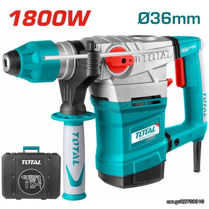 Πιστολέτο TOTAL Περιστροφικό- Σκαπτικό SDS-PLUS 1.800W TH118366