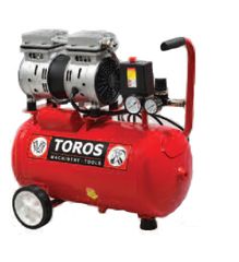 TOROS - Αεροσυμπιεστής χαμηλού θορύβου χωρίς Λάδι 24lt - 0.75HP