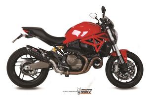 Mivv Εξατμιση Τελικό Suono Black S.Steel/Carbon End Ducati Monster 821 2014 - 2017*