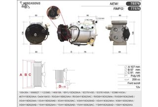 ΚΟΜΠΡΕΣΕΡ A/C 4SEASONS ΓΙΑ FORD