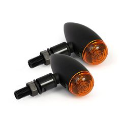 MICRO BULLET TURN SIGNALS, BLACK / CHROME-thumb-2