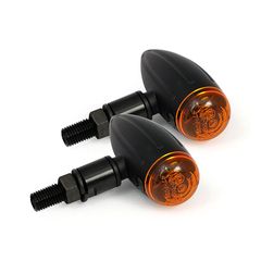 MICRO BULLET TURN SIGNALS, BLACK / CHROME-thumb-3