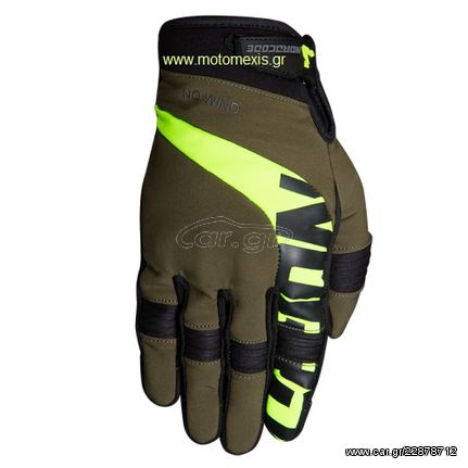 Γάντια Nordcode Glenn fluo/κόκκινο/olive-fluo/μαύρα ποδηλατικά & μοτοσυκλέτας, από υψηλής ποιότητας neoprene THΛ 2310512033