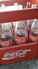 Coca cola Παλιό καφάσι και μπουκάλια 1 λιτρο