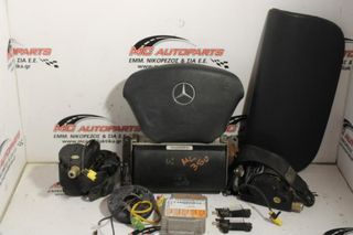 Αερόσακος  Set  MERCEDES M-CLASS (W163) (1998-2005)     οδηγού, συνοδηγού, ζώνες, ταινία, εγκέφαλος