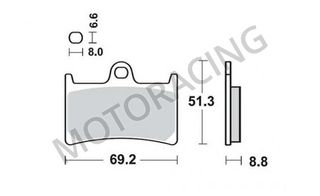 ΤΑΚΑΚΙΑ ΜΠΡΟΣΤΑ YAMAHA YZF R6 99'-15' / TDM 900 02'-13' / FZ1 1000 FAZER 06'-13' BRAKING BRK 786