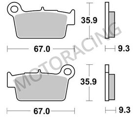 ΤΑΚΑΚΙΑ ΠΙΣΩ YAMAHA WRF 250 03'-13' / YZF 250 03'-12' / SUZUKI RMZ 250 04'-12' / KAWASAKI KXF 250 04'-12' BRAKING BRK 890