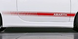 FIAT 500 Abarth Πλαϊνές λωρίδες αυτοκόλλητα αντοχης βινυλίου Σετ ΔΕΞΙ ΑΡΙΣΤΕΡΟ
