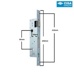 Κλειδαριά εξώπορτας CISA LOCKING LINE 20mm-thumb-1