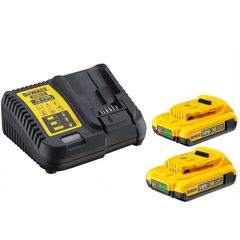 DCB115D2-QW Πολυφορτιστής 10.8-18V με 2 x 2.0Αh - 18V - DEWALT (#DCB115D2-QW)