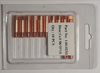 Μπεκ Συγκόλλησης Σύρματος 1,0mm*Μ6 στρογγυλά για Μηχανές MIG (Αργκόν) 10τεμ.