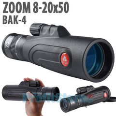 Compact Μονόκυαλο Super Zoom 8-20x50 με Ρύθμιση Μυωπίας, Κοντινή Εστίαση , Near Focus, Night Vision, BAK4 FMC Πρίσματα, Τηλεσκόπιο