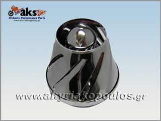 Φιλτροχοάνη 42mm με Στροβιλισμό Χρώμιο KEIHIN PD22, MIKUNI VM22/VM24/VM26 ---www.akyriakopoulos.gr---