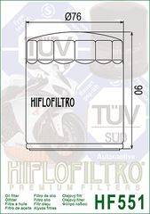 ΦΙΛΤΡΟ ΛΑΔΙΟΥ HIFLOFILTRO HF551