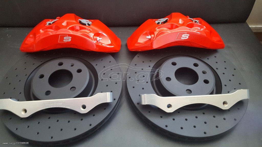 Εξαπίστονο κιτ φρένων 356X34 για Audi A4 B6/B7 B8/B8.5/B9  A5 A6 Q5 ΧΩΡΙΣ  ΜΕΤΑΤΡΟΠΕΣ