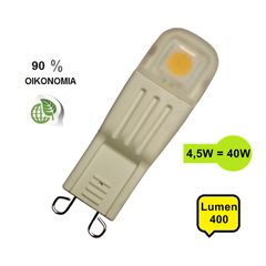 Λάμπα LED G9 4,5W 400 Lum 270° Θερμό Φώς