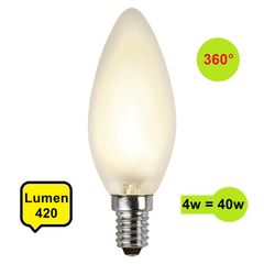 Λάμπα LED E14 Retro Filament 4W 420 lum 360° Λευκό Φώς