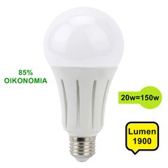Λάμπα LED E27 20W 1900Lumen Λευκό Φώς