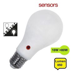 Λάμπα LED E27 10W με αισθητήρα μέρας / νύχτας Λευκό Φώς