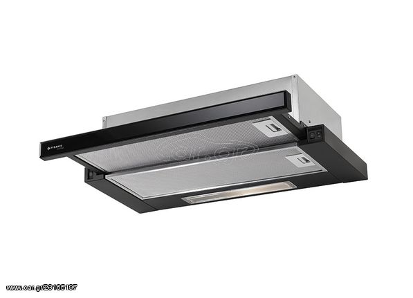 Pyramis Ecoline 60 Συρόμενος Απορροφητήρας Inox & Μαύρο Γυαλί