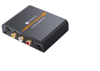 Neoteck 3RCA AV CVBS Composite S-Video to VGA Converter AV S-Video to VGA Adapter Upscaler 720P/ 1080P with 3.5mm Jack Audio for NES SNES N64 Sega Genesis PS2 PS3 VHS VCR Player PC Monitor Projector (