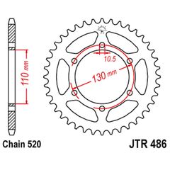 Γραναζι πισω 486.43 / FE 9558.43 Kawasaki ZX250 κτλ 43Δ FE SPROCKETS - (10110-577)