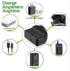 LP-E17 LC-E17 USB Φορτιστής Μπαταρίας για Canon Eos M3 M5 M6 750D 760D 77D 770D 800D 200D Kiss X8i Rebel SL2 T6i T6s (OEM)