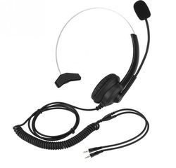 Ενσύρματο Ακουστικο και χειλόφωνο  με  συνδεση διπλο 3.5mm jack για Τηλεφωνικές Συσκευές