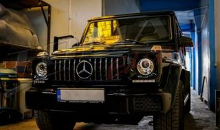 MERCEDES BENZ G CLASS W463 SPORT GRILLE look GT BLACK - CHROME / ΜΑΣΚΑ ΠΡΟΦΥΛΑΚΤΗΡΑ ΜΑΥΡΗ - ΧΡΩΜΙΟ 