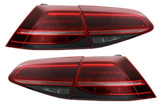 LED Taillights suitable for VW Golf 7 & 7.5 VII (2012-2019) Facelift Retrofit G7.5 Look Dynamic Sequential Turning Lights Dark Cherry Red