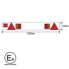 Μπάρα Τρέιλερ με φανάρια 12V 120x14x2.4cm με καλώδιο 6m  www eautoshop gr