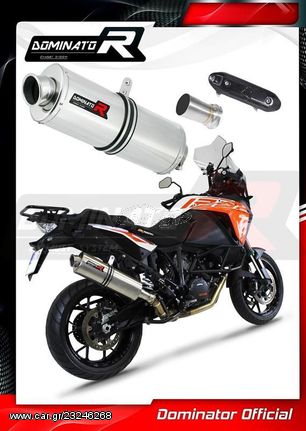 Domiminator Εξάτμιση Τελικό Oval  S.Steel KTM 1290 Super Adventure 2015 - 2020 Με Σιγαστήρα