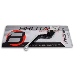 Μανέτα φρένου Honda Innova 125 / Supra 100 σπαστή ρυθμιζόμενη μαύρη-νίκελ Brutale