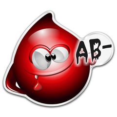 Αυτοκόλλητο ομάδας αίματος AB- Print