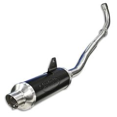 Εξάτμιση ολόσωμη Yamaha Crypton-R 115 inox στρογγυλή με μαύρη μπούκα Protecht