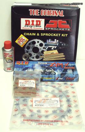 KIT ΓΡΑΝΑΖΟΑΛΛΥΣΙΔΑ ΓΙΑ SUZUKI GSXR 1000cc -ΓΡΑΝΑΖΙΑ JT 42/17 - ΑΛΛΥΣΙΔΑ DID (530 ZVMXGG  110 L) DOUBLE GOLD - ΧΡΥΣΗ + SPRAY ΑΛΥΣΙΔΑΣ