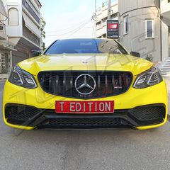MERCEDES BENZ E CLASS W212  & S212 13-16 SPORT GRILLE CHROME-BLACK & FULL BLACK Type GT / ΜΑΣΚΑ ΠΡΟΦΥΛΑΚΤΗΡΑ ΜΑΥΡΗ-ΧΡΩΜΙΟ & ΜΑΥΡΗ PANAMERICANA-thumb-1