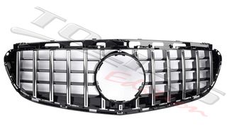 MERCEDES BENZ E CLASS W212  & S212 13-16 SPORT GRILLE CHROME-BLACK & FULL BLACK Type GT / ΜΑΣΚΑ ΠΡΟΦΥΛΑΚΤΗΡΑ ΜΑΥΡΗ-ΧΡΩΜΙΟ & ΜΑΥΡΗ PANAMERICANA-thumb-13