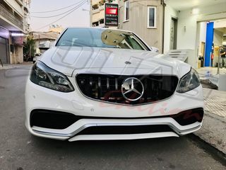 MERCEDES BENZ E CLASS W212  & S212 13-16 SPORT GRILLE CHROME-BLACK & FULL BLACK Type GT / ΜΑΣΚΑ ΠΡΟΦΥΛΑΚΤΗΡΑ ΜΑΥΡΗ-ΧΡΩΜΙΟ & ΜΑΥΡΗ PANAMERICANA-thumb-6