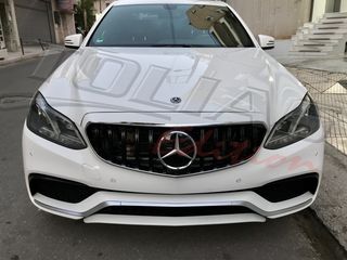 MERCEDES BENZ E CLASS W212  & S212 13-16 SPORT GRILLE CHROME-BLACK & FULL BLACK Type GT / ΜΑΣΚΑ ΠΡΟΦΥΛΑΚΤΗΡΑ ΜΑΥΡΗ-ΧΡΩΜΙΟ & ΜΑΥΡΗ PANAMERICANA-thumb-30