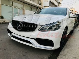 MERCEDES BENZ E CLASS W212  & S212 13-16 SPORT GRILLE CHROME-BLACK & FULL BLACK Type GT / ΜΑΣΚΑ ΠΡΟΦΥΛΑΚΤΗΡΑ ΜΑΥΡΗ-ΧΡΩΜΙΟ & ΜΑΥΡΗ PANAMERICANA-thumb-47