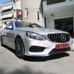 MERCEDES BENZ E CLASS W212  & S212 13-16 SPORT GRILLE CHROME-BLACK & FULL BLACK Type GT / ΜΑΣΚΑ ΠΡΟΦΥΛΑΚΤΗΡΑ ΜΑΥΡΗ-ΧΡΩΜΙΟ & ΜΑΥΡΗ PANAMERICANA-thumb-7