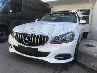 MERCEDES BENZ E CLASS W212  & S212 13-16 SPORT GRILLE CHROME-BLACK & FULL BLACK Type GT / ΜΑΣΚΑ ΠΡΟΦΥΛΑΚΤΗΡΑ ΜΑΥΡΗ-ΧΡΩΜΙΟ & ΜΑΥΡΗ PANAMERICANA-thumb-36