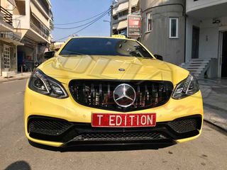 MERCEDES BENZ E CLASS W212  & S212 13-16 SPORT GRILLE CHROME-BLACK & FULL BLACK Type GT / ΜΑΣΚΑ ΠΡΟΦΥΛΑΚΤΗΡΑ ΜΑΥΡΗ-ΧΡΩΜΙΟ & ΜΑΥΡΗ PANAMERICANA-thumb-8