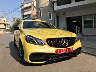 MERCEDES BENZ E CLASS W212  & S212 13-16 SPORT GRILLE CHROME-BLACK & FULL BLACK Type GT / ΜΑΣΚΑ ΠΡΟΦΥΛΑΚΤΗΡΑ ΜΑΥΡΗ-ΧΡΩΜΙΟ & ΜΑΥΡΗ PANAMERICANA-thumb-17