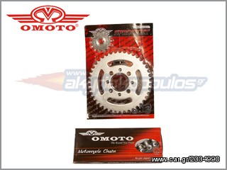 KIT ΓΡΑΝΑΖΙΑ - ΑΛΥΣΙΔΑ  OMOTO 428/100L 14-37T YAMAHA CRYPTON 105 ---www.akyriakopoulos.gr---