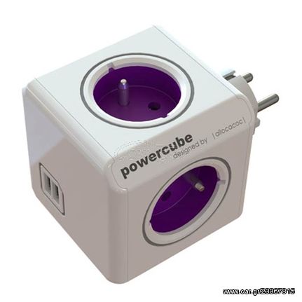 Πολύπριζο Κύβος 4 Θέσεων με 2 Θύρες USB PowerCube ReWirable USB