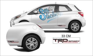 2 τεμ. Αυτοκόλλητα TOYOTA YARIS TRD SPORT  αυτοκόλλητα αντοχης βινυλίου Σετ ΔΕΞΙ ΑΡΙΣΤΕΡΟ