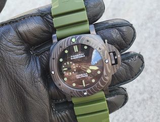 Panerai Carbon Luminor Submersible Marina Militare πρασινο