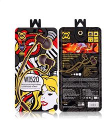 Ακουστικά WK Design WI300 με μικρόφωνο μαύρο (OEM)